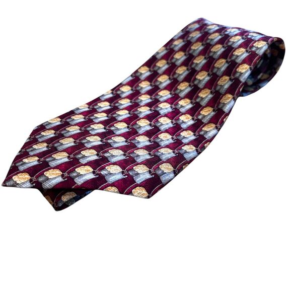 Ermenegildo‎ Zegna Silk Tie Multicolor Abstract Floral Pattern Designer Necktie - Picture 1 of 10
